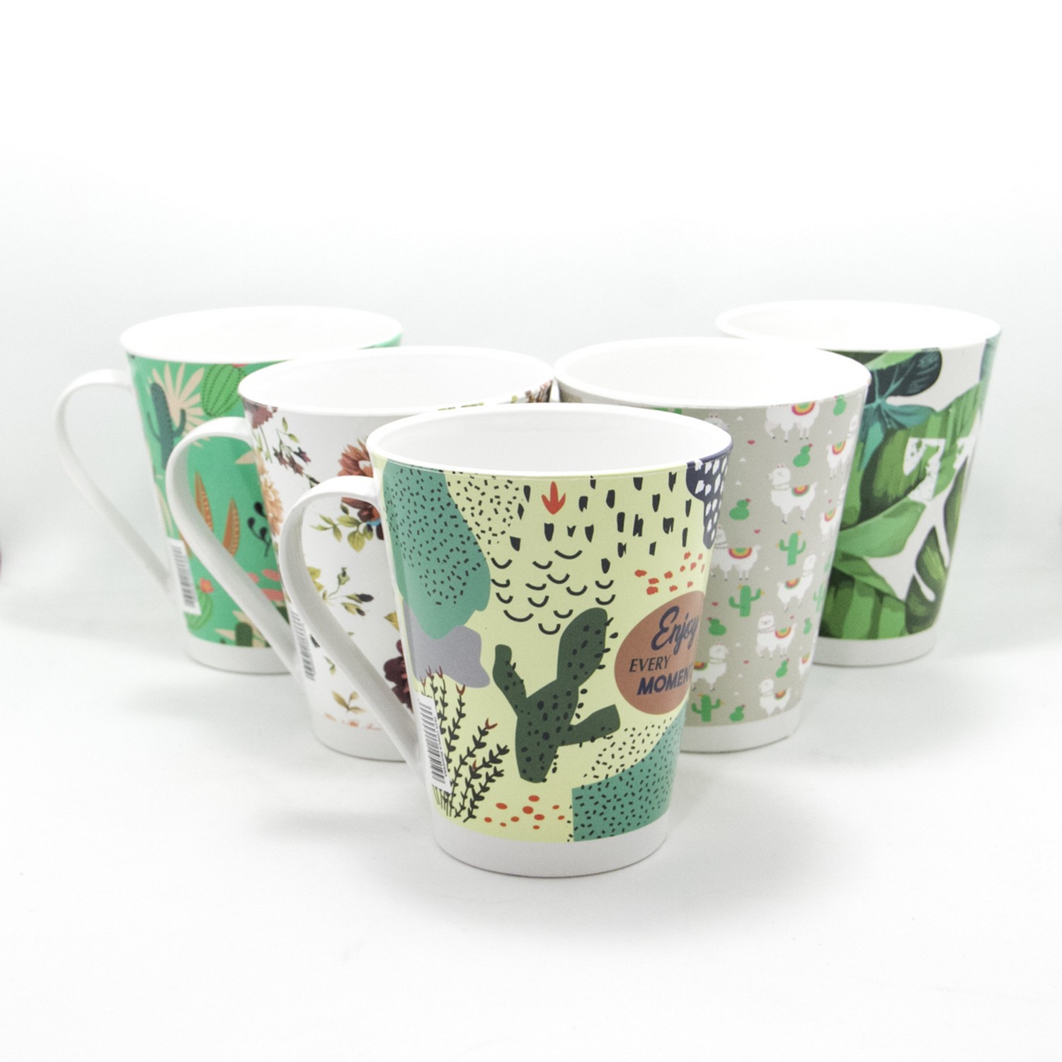 Taza grande estampada cónicas/rectas  plástico  425ml