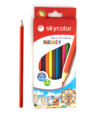 LAPICES de Colores X 12 unidades Skycolor