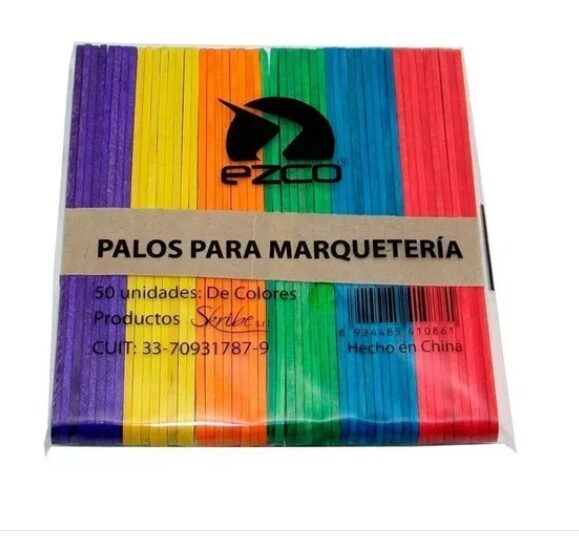 Palitos de Helado Multicolor x 50 unidades