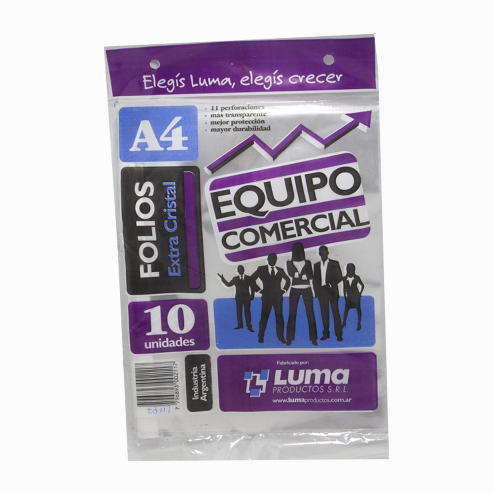 Folio oficio Luma x10 A4