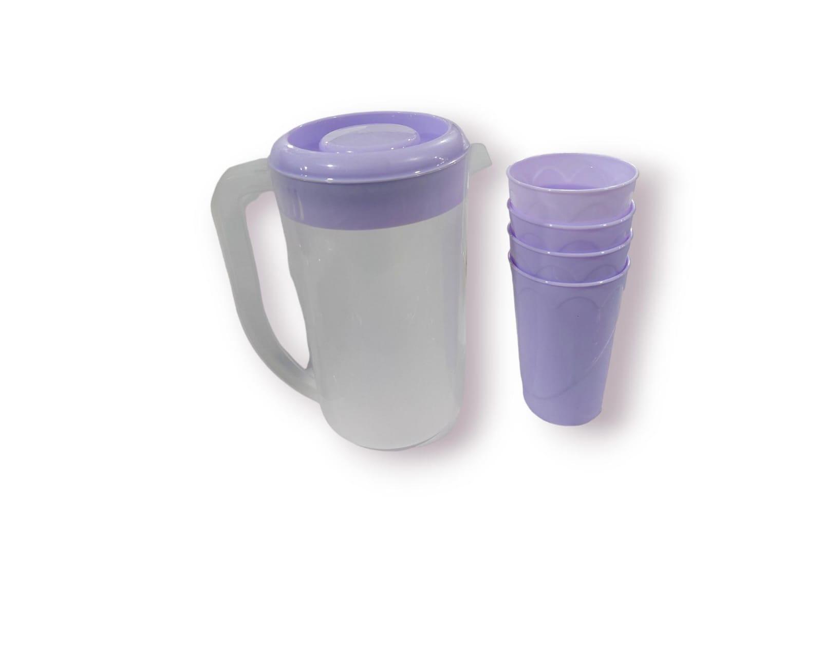 JARRA 2250CC + 4 VASOS- PLASTICO - MISPLAST