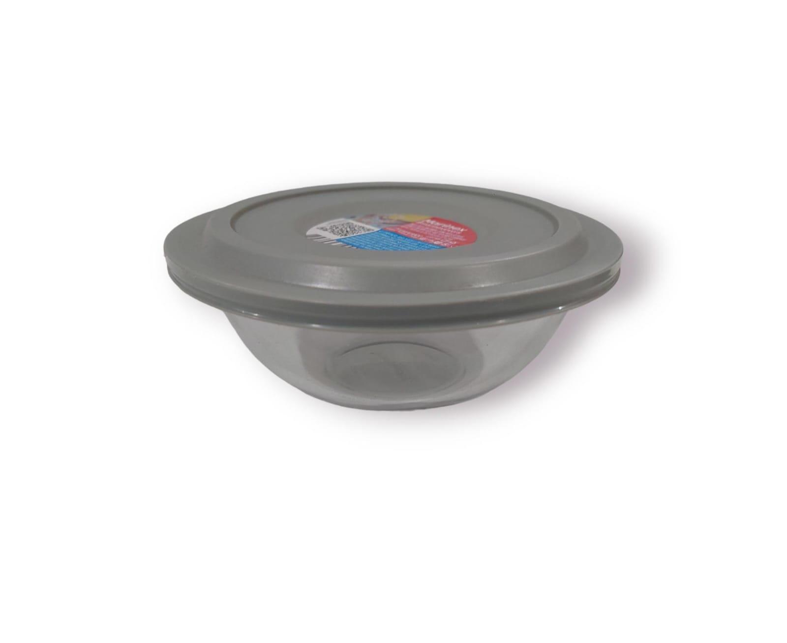 BOWL DE VIDRIO TEMPLADO CON TAPA - MARINEX- 500ML - 6X15CM