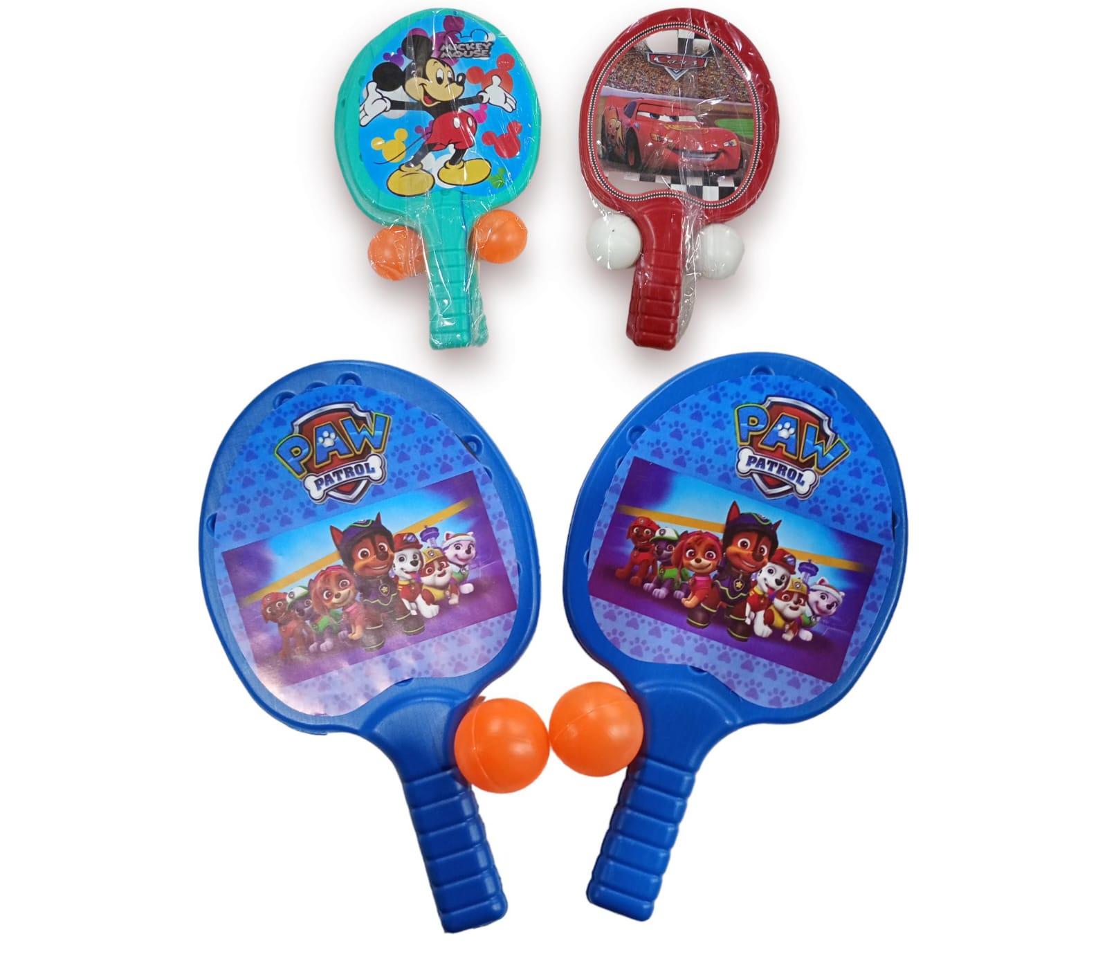 PALETA DE PING PONG X2 + 2 PELOTITAS- VARIOS MODELOS- 25CM