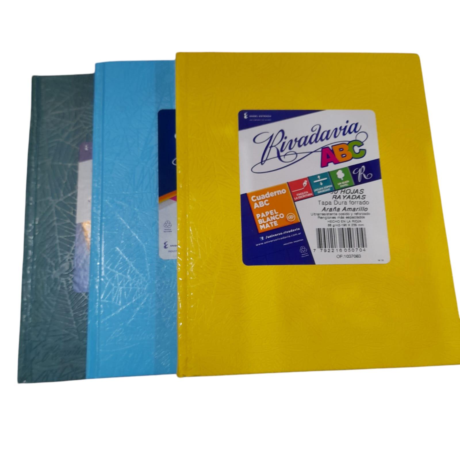 CUADERNO ABC 50 HOJAS VARIOS COLORES RIVADAVIA