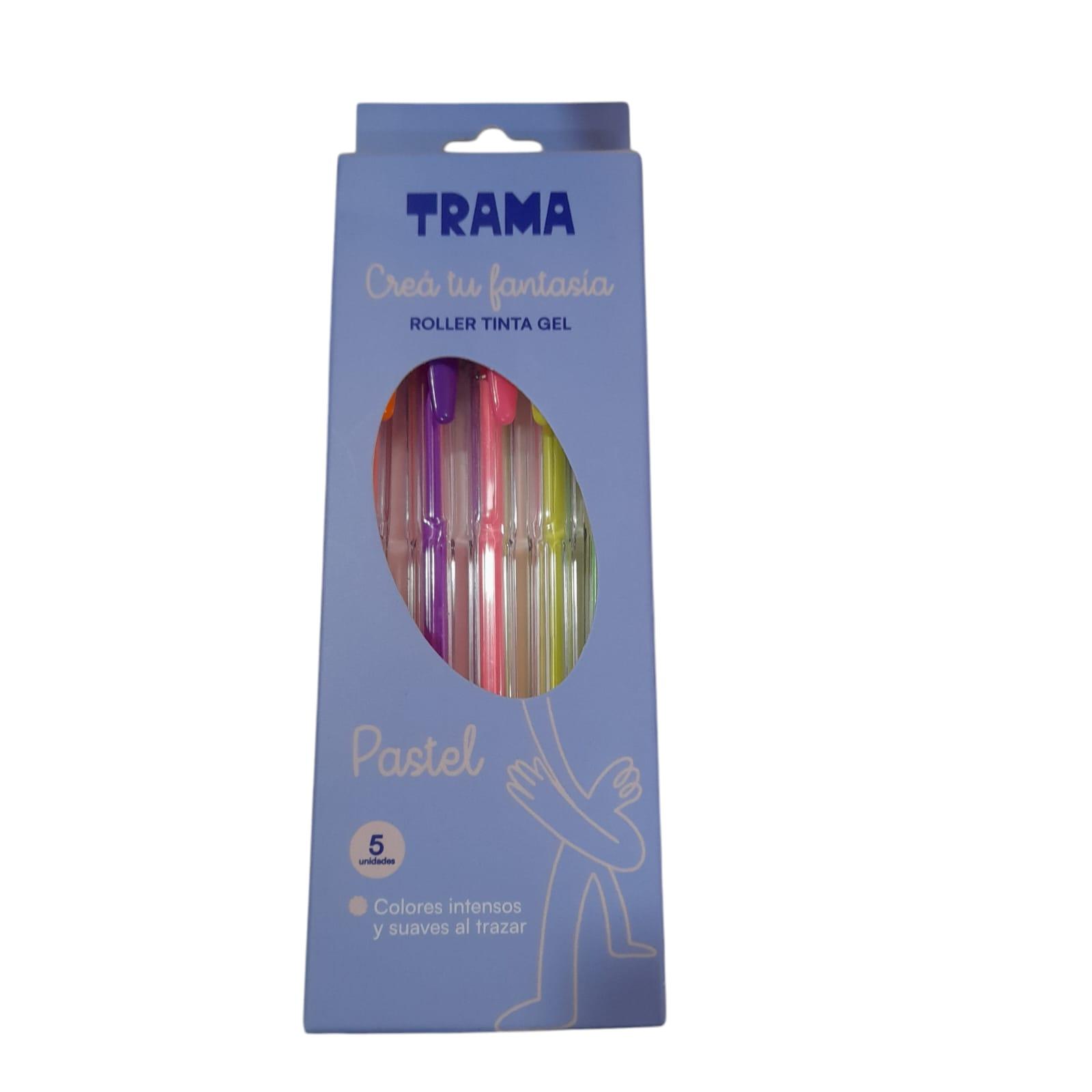 LAPICERAS GEL X5 PASTEL TRAMA 