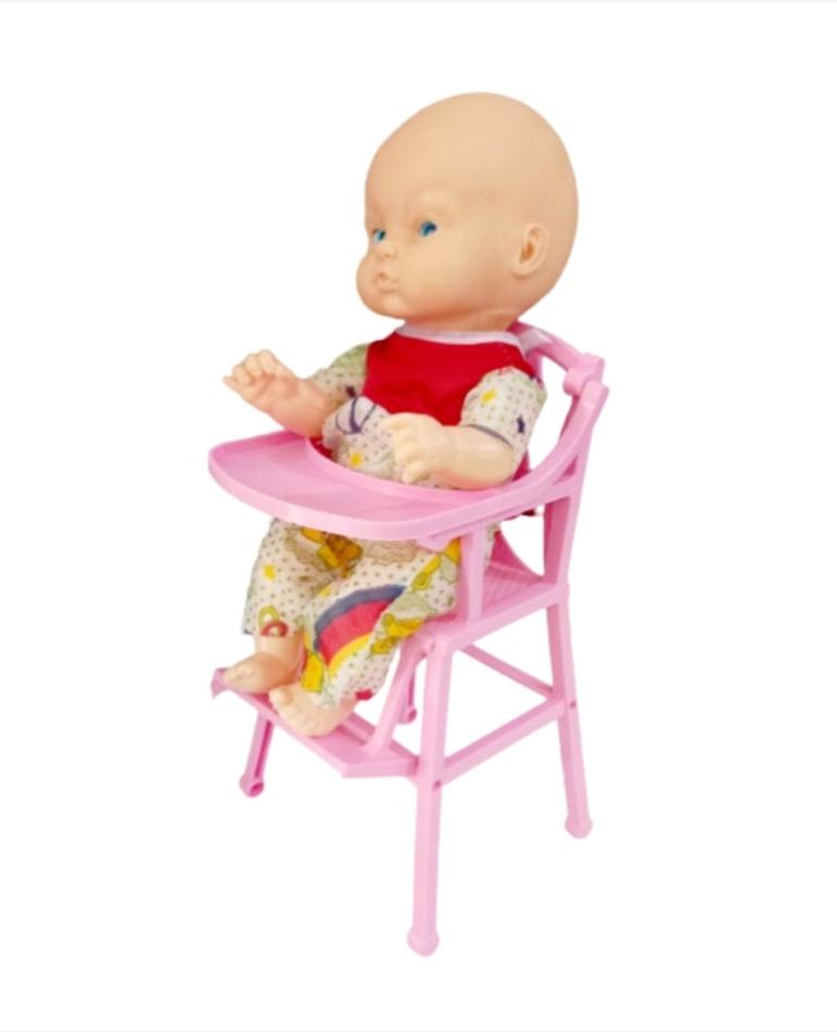 BEBE PLASTICO CON SILLITA DE COMER EN BOLSA