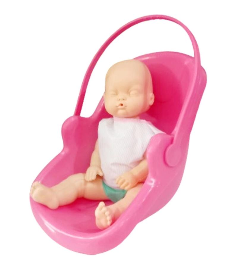 BEBE PLASTICO CON MOISES EN BOLSA