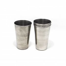 Vaso metalico - acero - 10cm