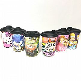 Vaso sorbito estampado infantil  plástico  300cc