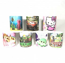 Taza recta infantil con estampados  plástico  10,5×9,5cm