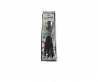 CUCHARA CAROL- X3 - 19CM - COLOR NEGRO