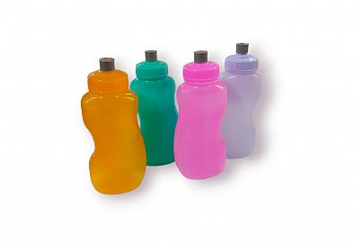 BOTELLA DEPORTIVA REFORZADA 500CC - PLASTICO - CROM - 20CM