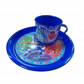 SET ESCOLAR PARA JARDIN PLATO+VASO+JABONERA EN BOLSA