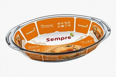 BANDEJA/FUENTE OVALADA VIDRIO 1.57LTS