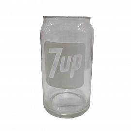 VASO VIDRIO FORMA LATA VINTAGE 7UP 